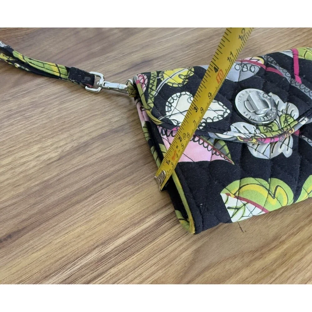Vera Bradley Twist locks Wristlet Wallet Black Multicolor